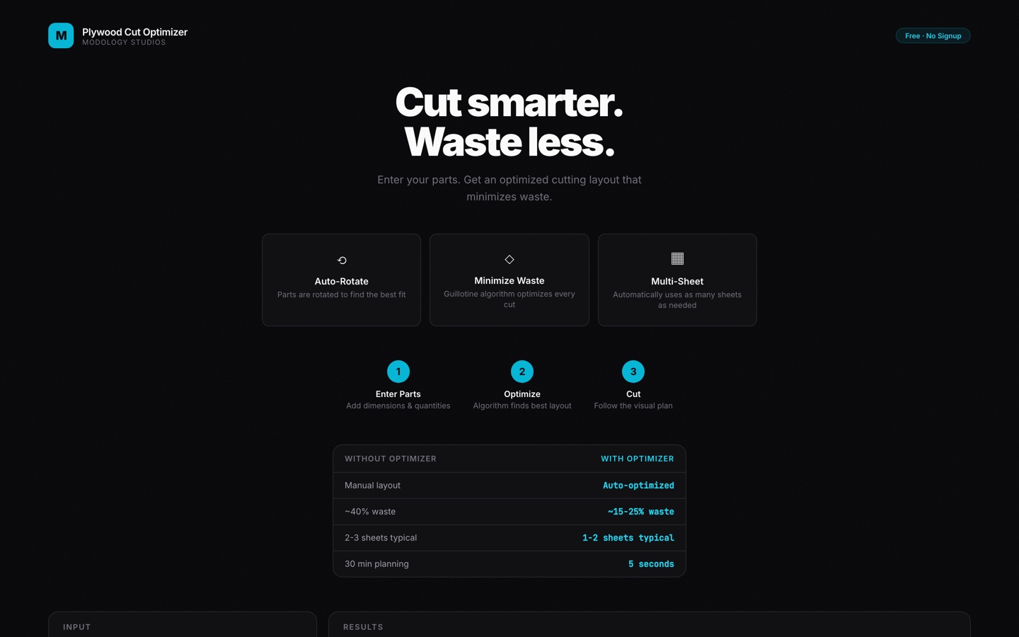 Plywood Cut Optimizer layout tool